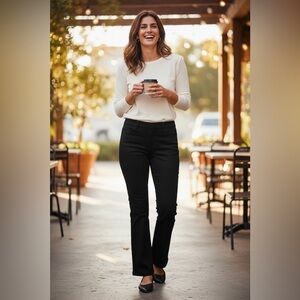 BEBE Classic Black Flare Pants Size 6